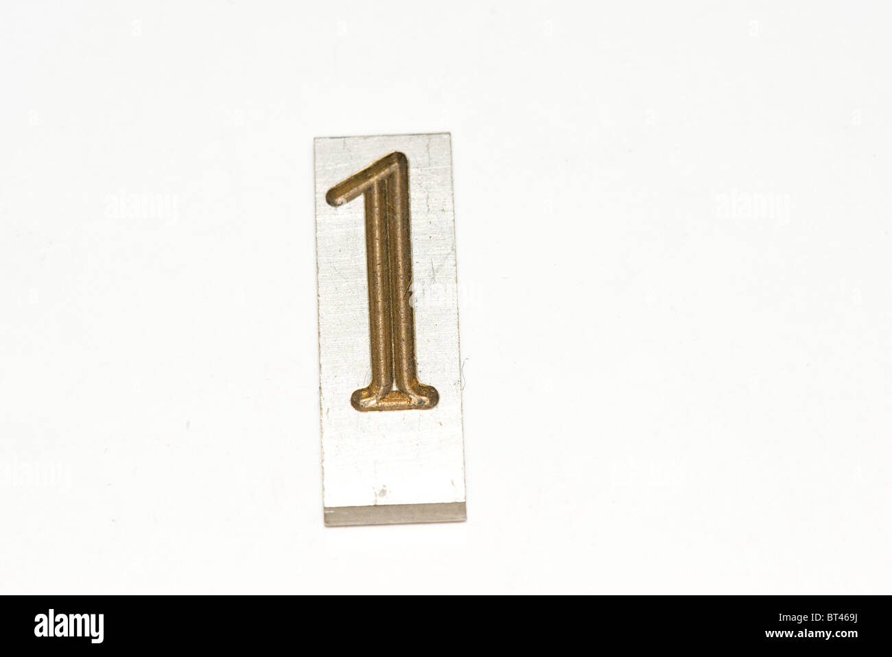 Number used for engraving Stock Photo