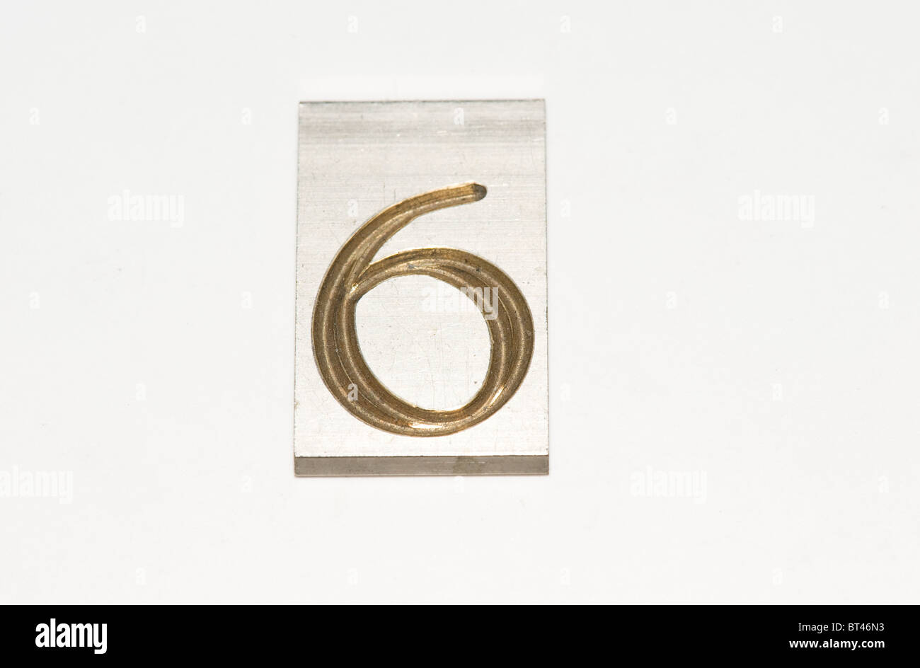 Number used for engraving Stock Photo Alamy