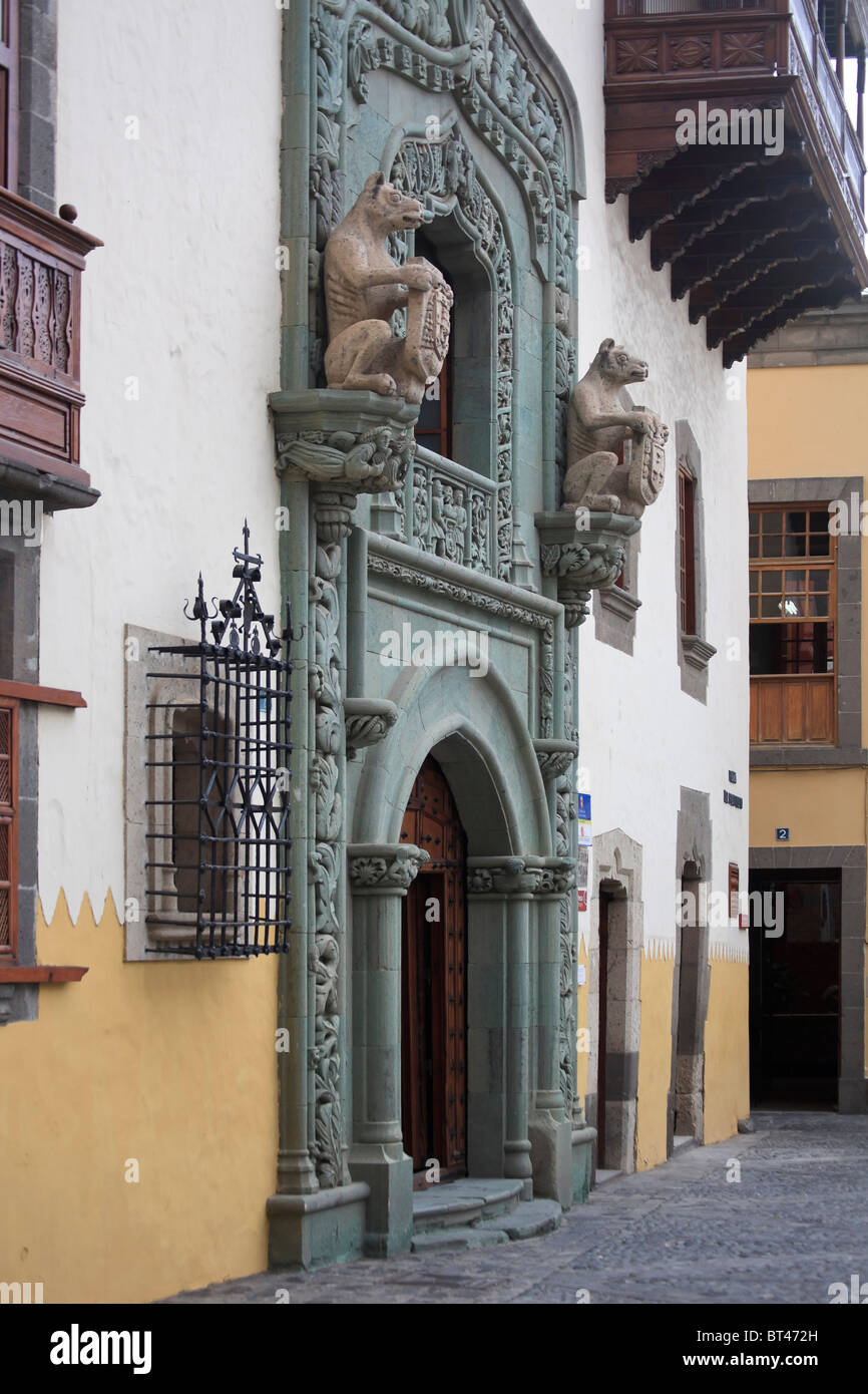 Canary Islands, Gran Canaria, Las Palmas de Gran Canaria, Vegueta (Old Town), Casa Museo de Cristobal Colon Stock Photo