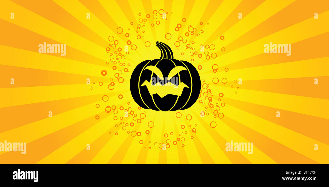 Abstract halloween background with pumpkin vector illustration Stock ...