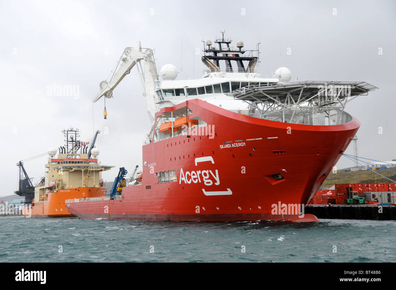 Skandia Energy Heavy Construction Ship for the Oil industry Stock Photo