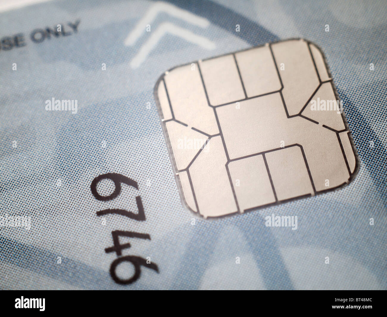 ATM chip smart card macro Stock Photo Alamy