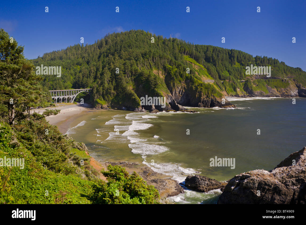 HECETA HEAD, OREGON, USA - Beach at Heceta Head on central Oregon coast. Stock Photo