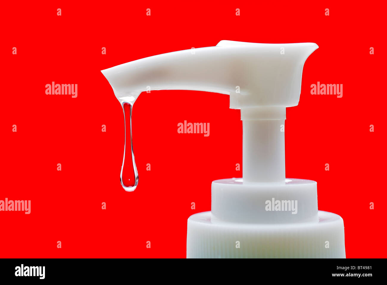 Soap Dispenser dripping liquid soap Stock Photo Alamy