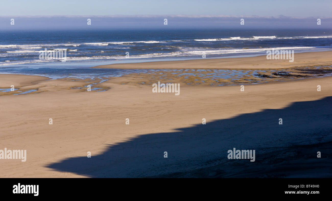 YACHATS, OREGON, USA - Empty beach on central Oregon coast, Cape Perpetua Scenic Area. Stock Photo