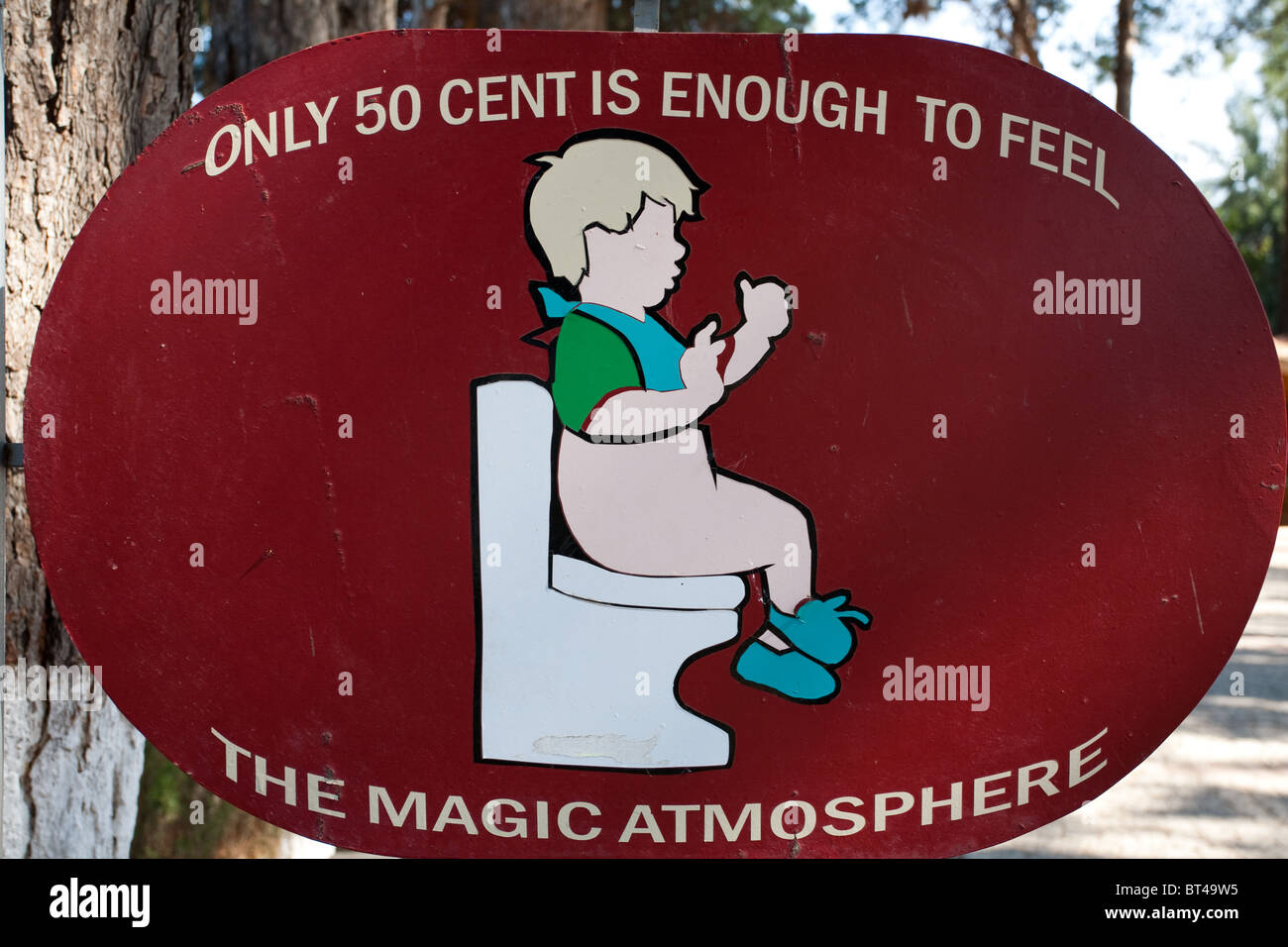 public toilet sign near Ephesus Turkey Stock Photo Alamy