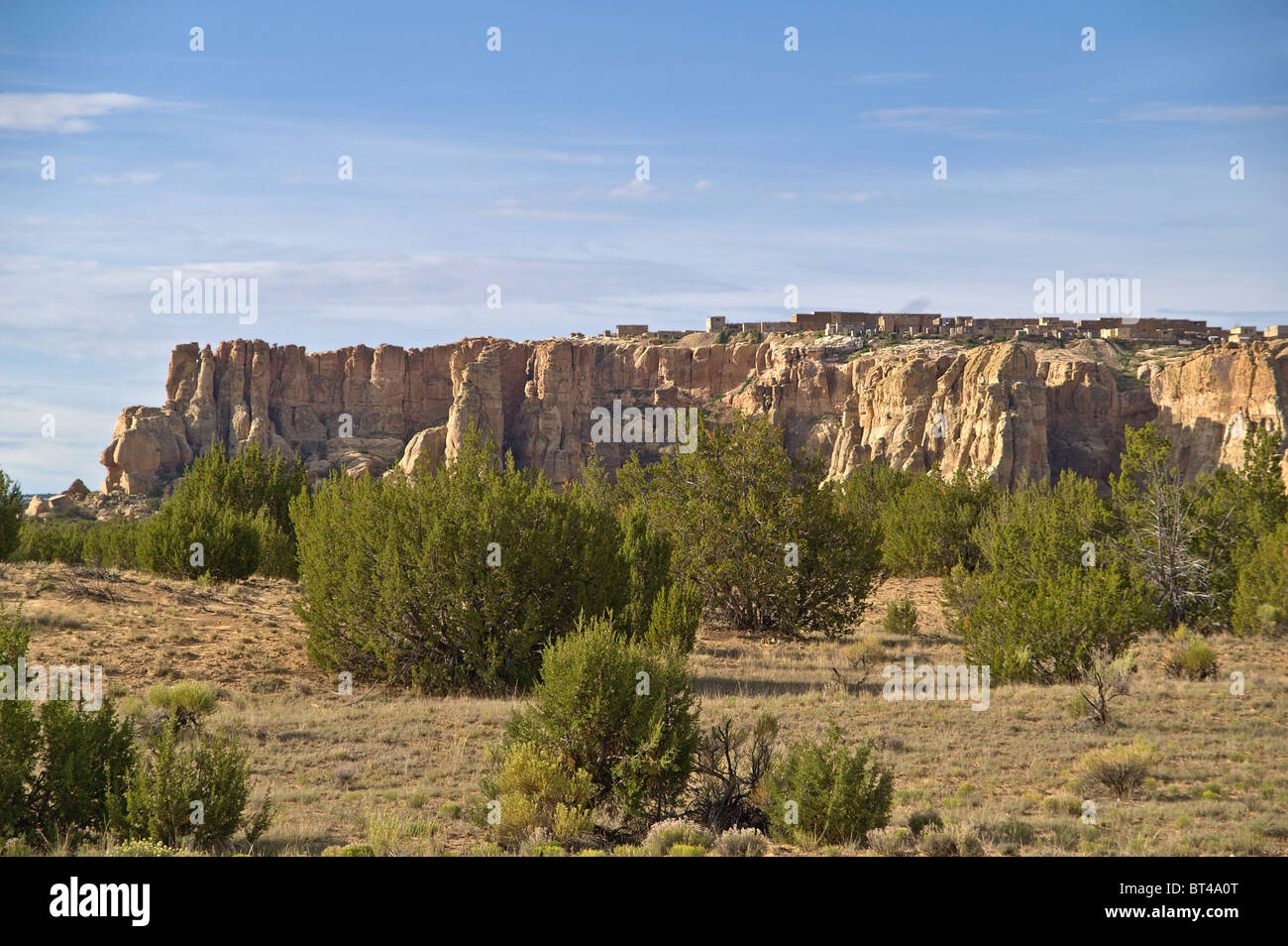 Sky City - The Acoma Pueblo built on top of a sandstone mesa in New Mexico, USA Stock Photo