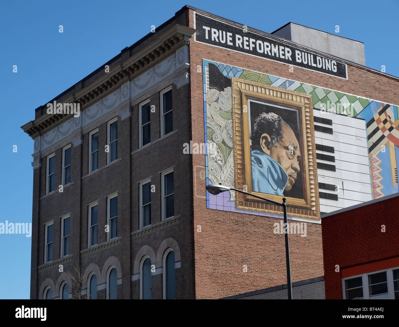 A mural on a building of Duke Ellington on the historic U Street in