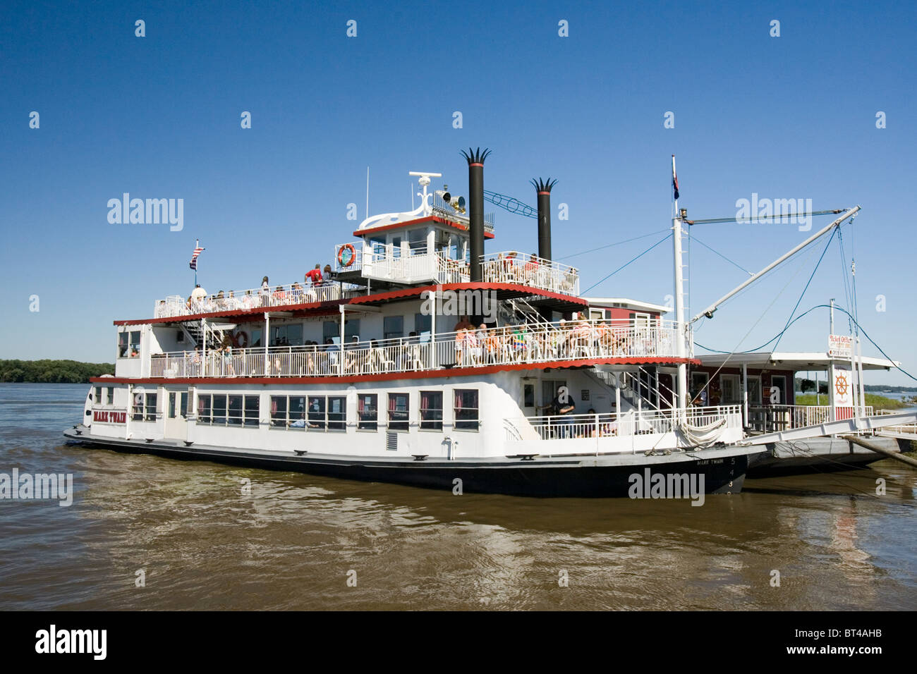The river boat "Mark Twain", named for Hannibal, Missouri's most famous