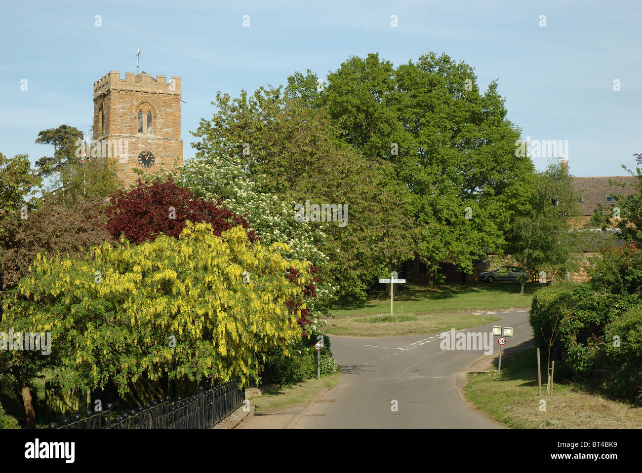 the village of Great Brington, Northamptonshire, England, UK Stock