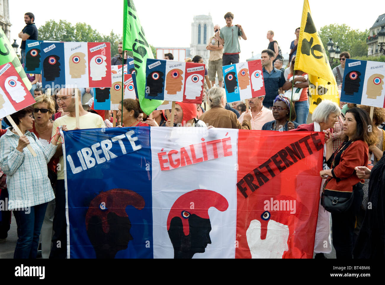 Paris, France, protest against Roma, Gypsy Expulsions by Sarkozy ...