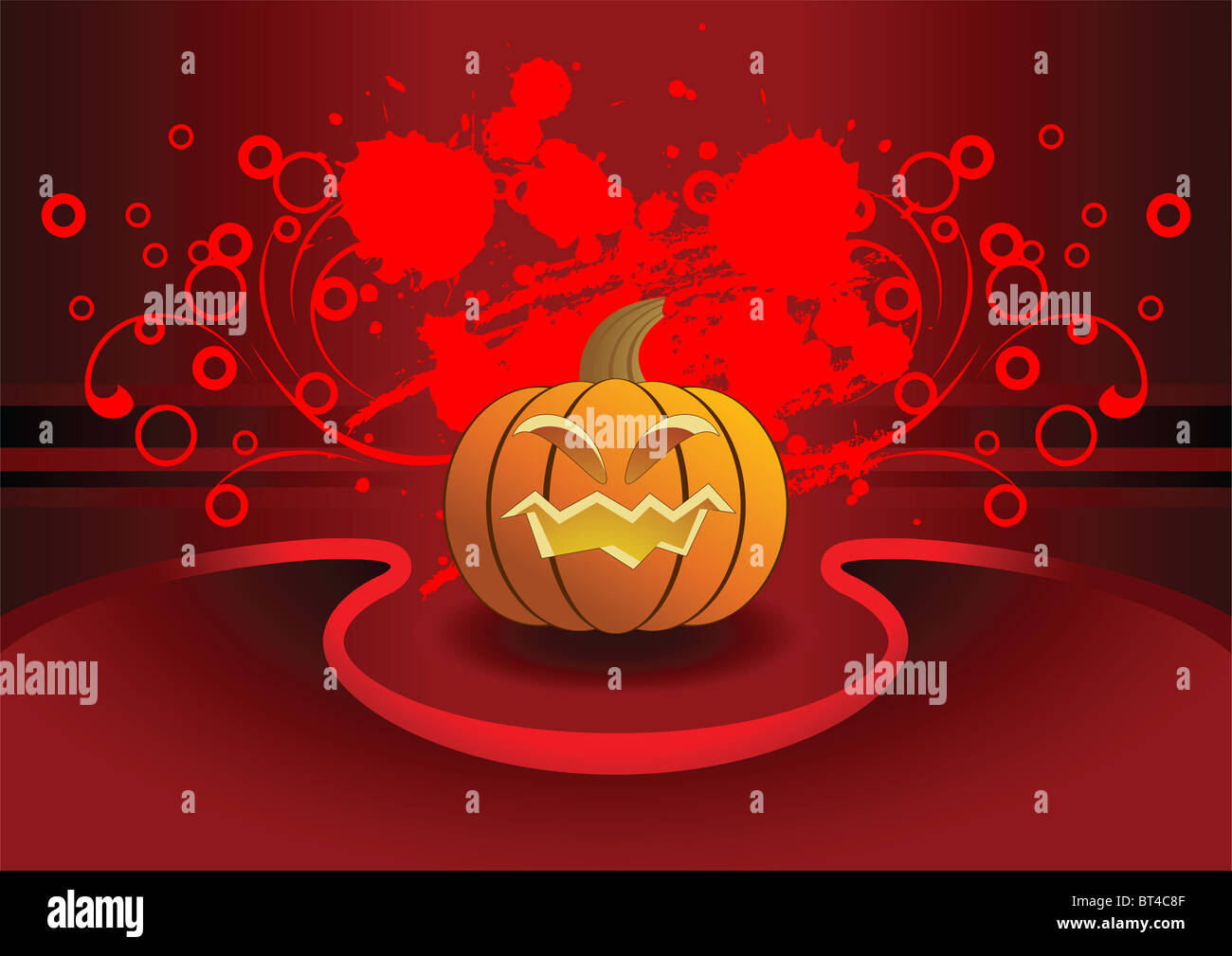 Abstract halloween background with pumpkin vector illustration Stock ...