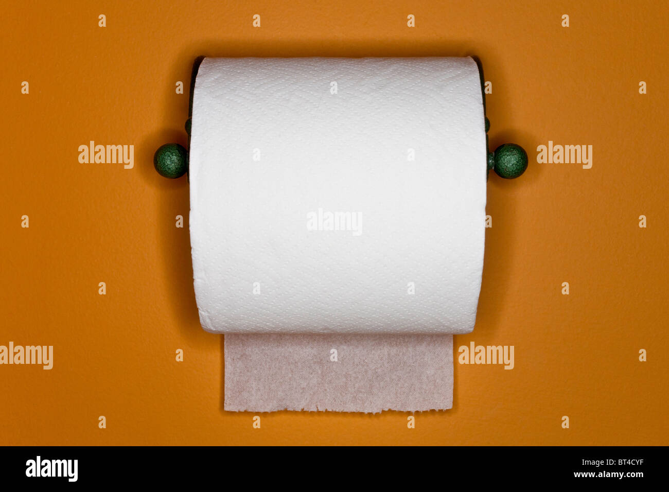 Roll of Toilet Paper in Bathroom Stock Photo Alamy