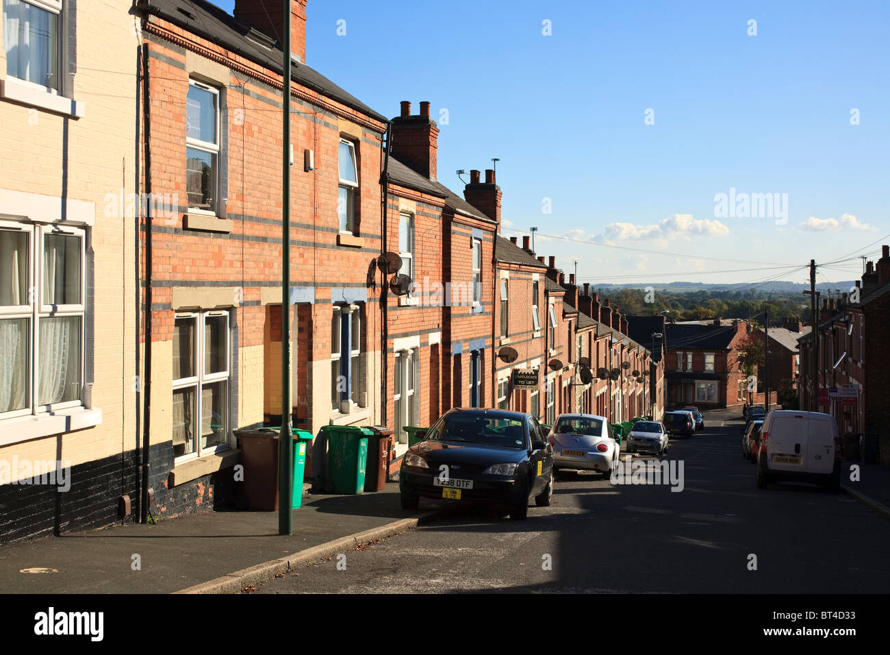 GENERAL VIEW OF FINSBURY AVENUE, SNEINTON, NOTTINGHAM. SNEINTON IS A