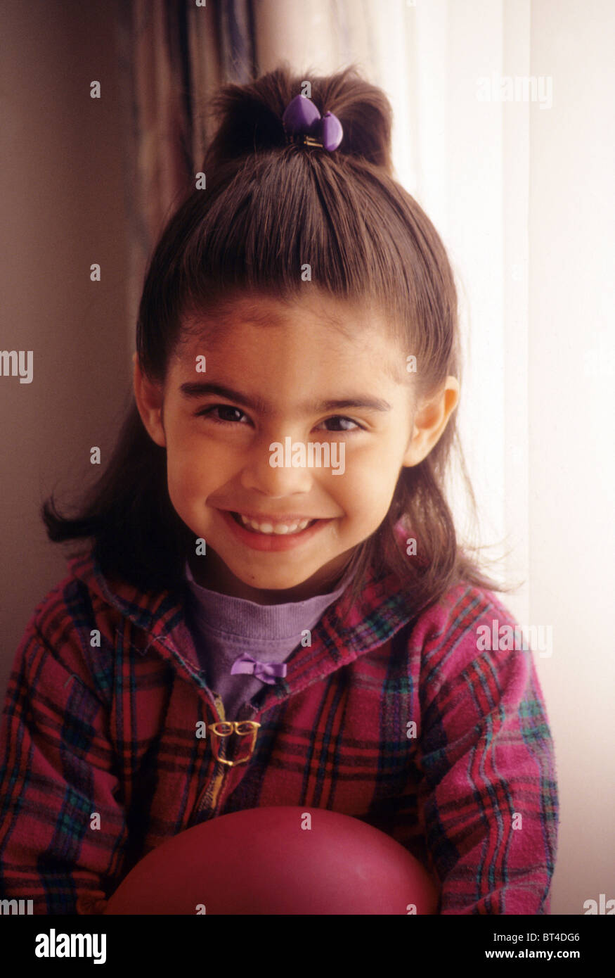 Portrait Young Hispanic Girl Face Smile Happy Cute Love Proud