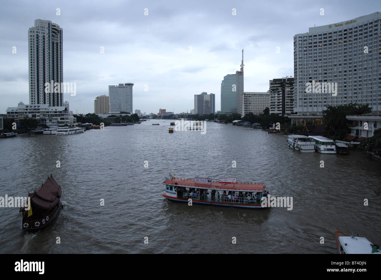 Chao Phraya river , Bangkok , Thailand Stock Photo