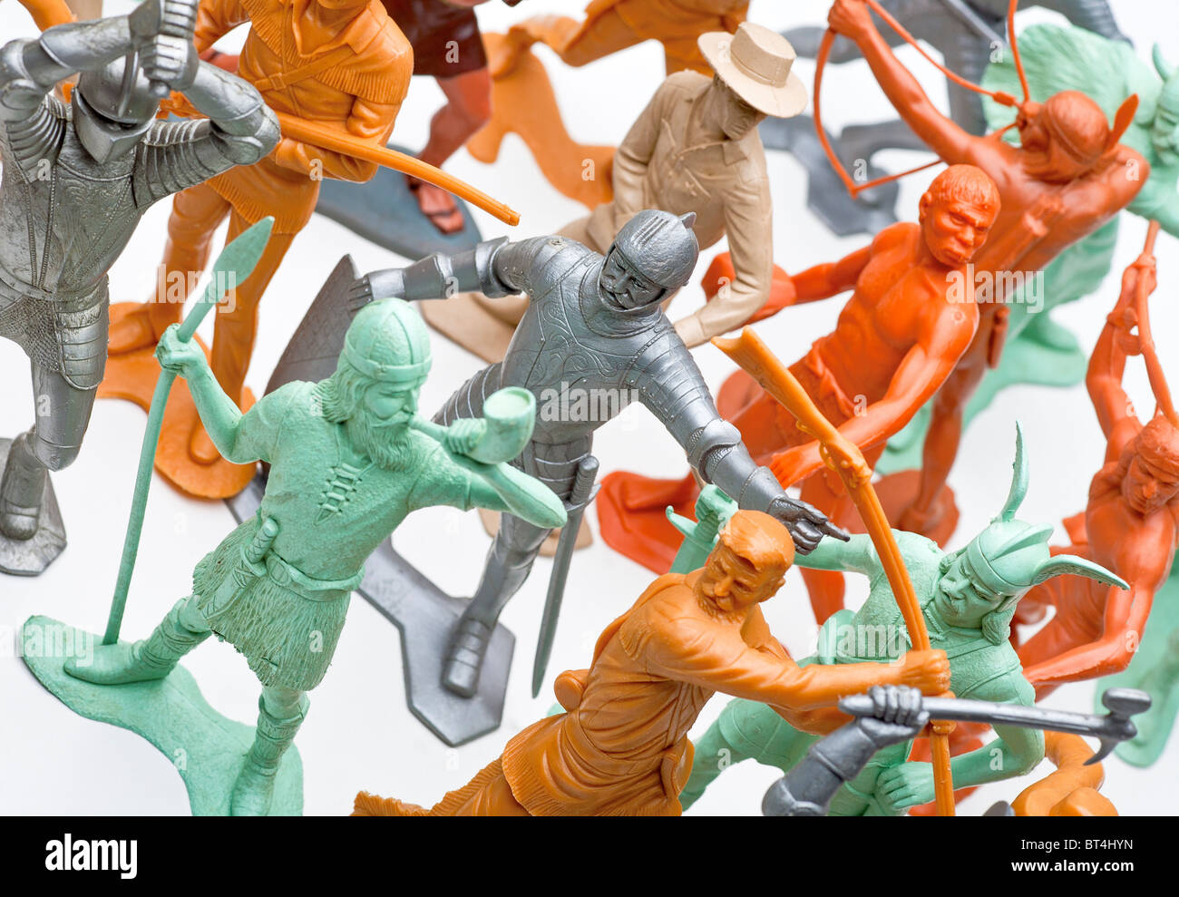 Bunch of Toy Soldiers. Stock Photo
