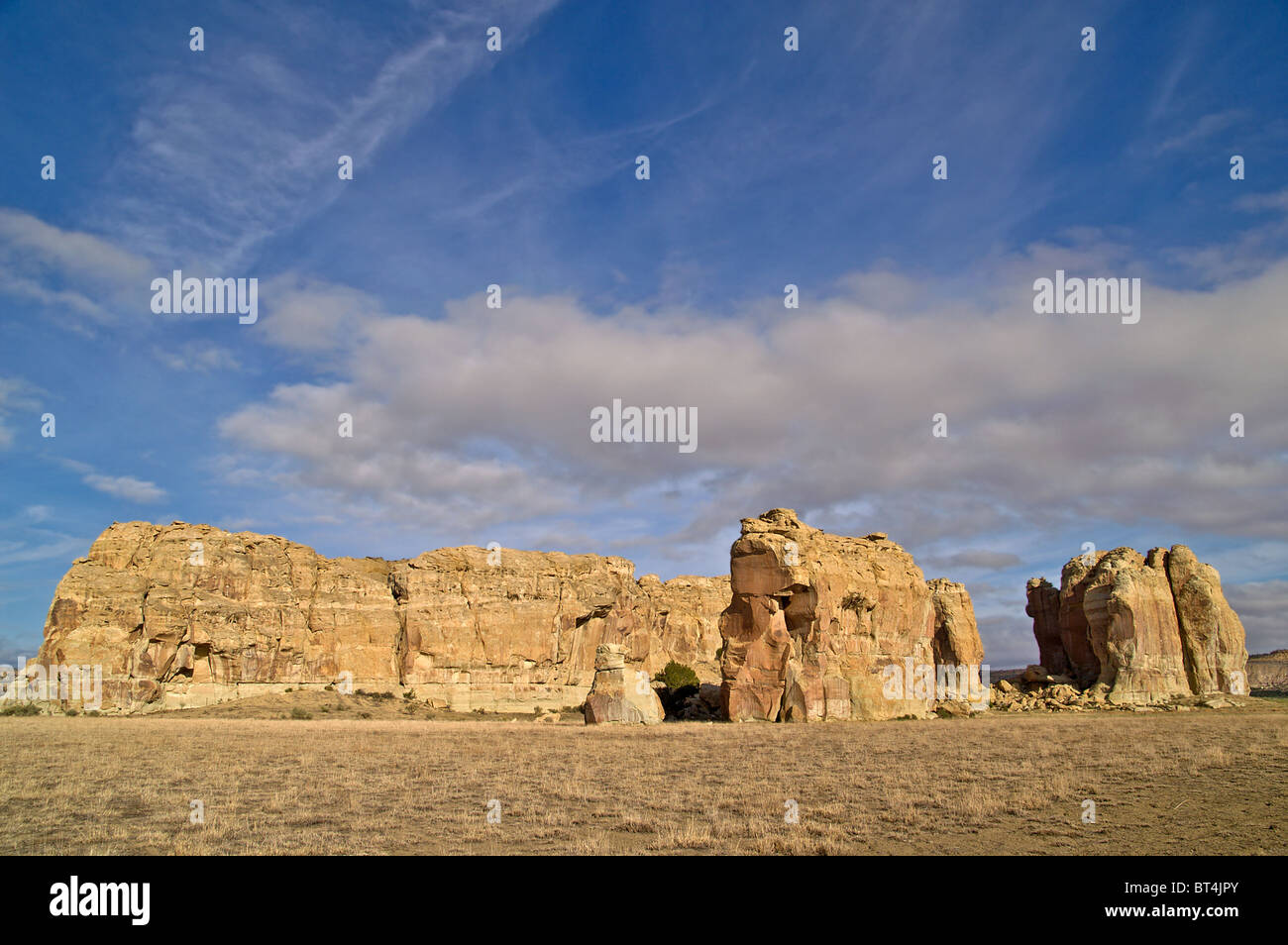 Rock formation near Sky City, the Acoma Pueblo, New Mexico, USA Stock Photo