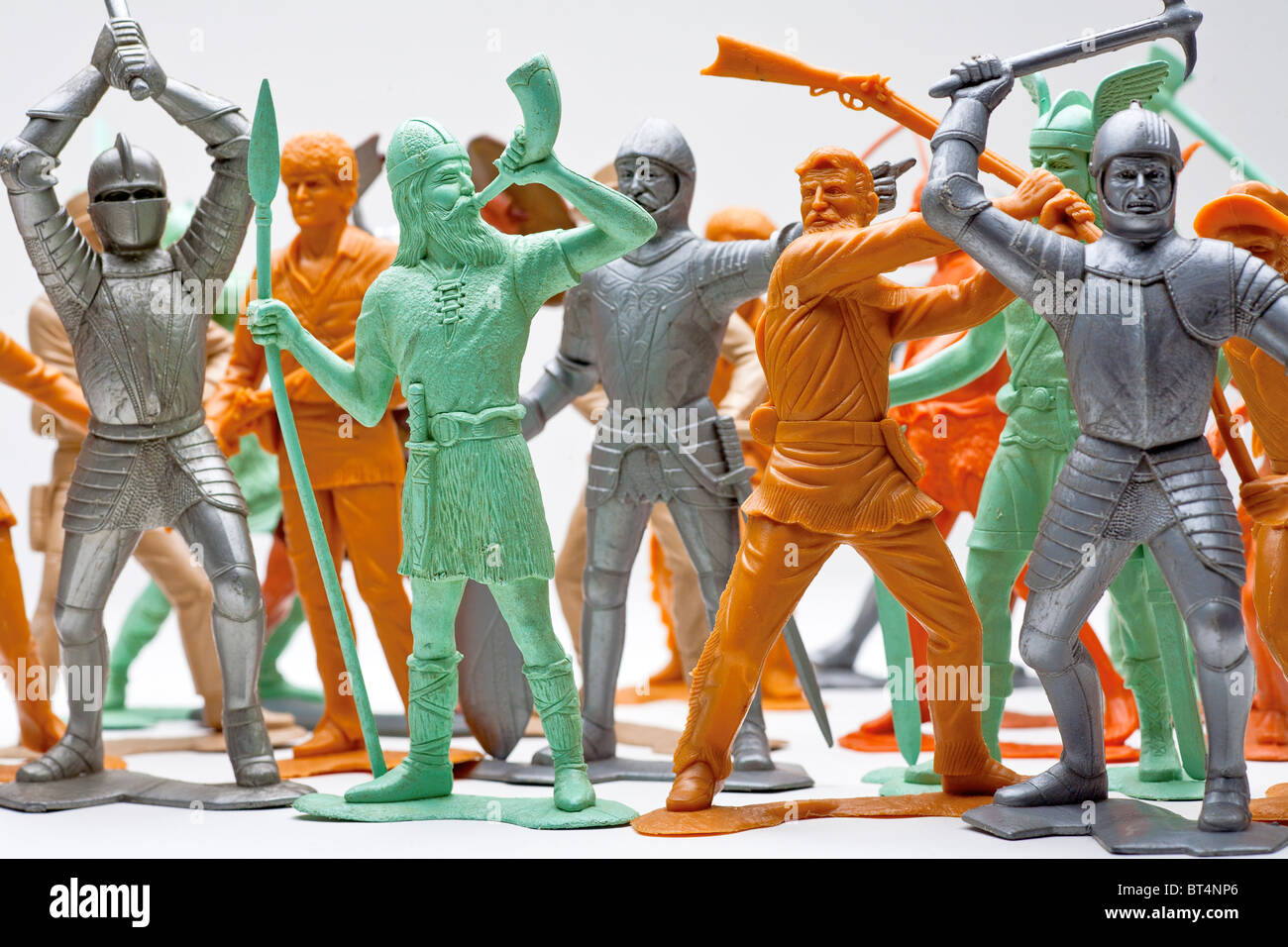 Bunch of Toy Soldiers. Stock Photo