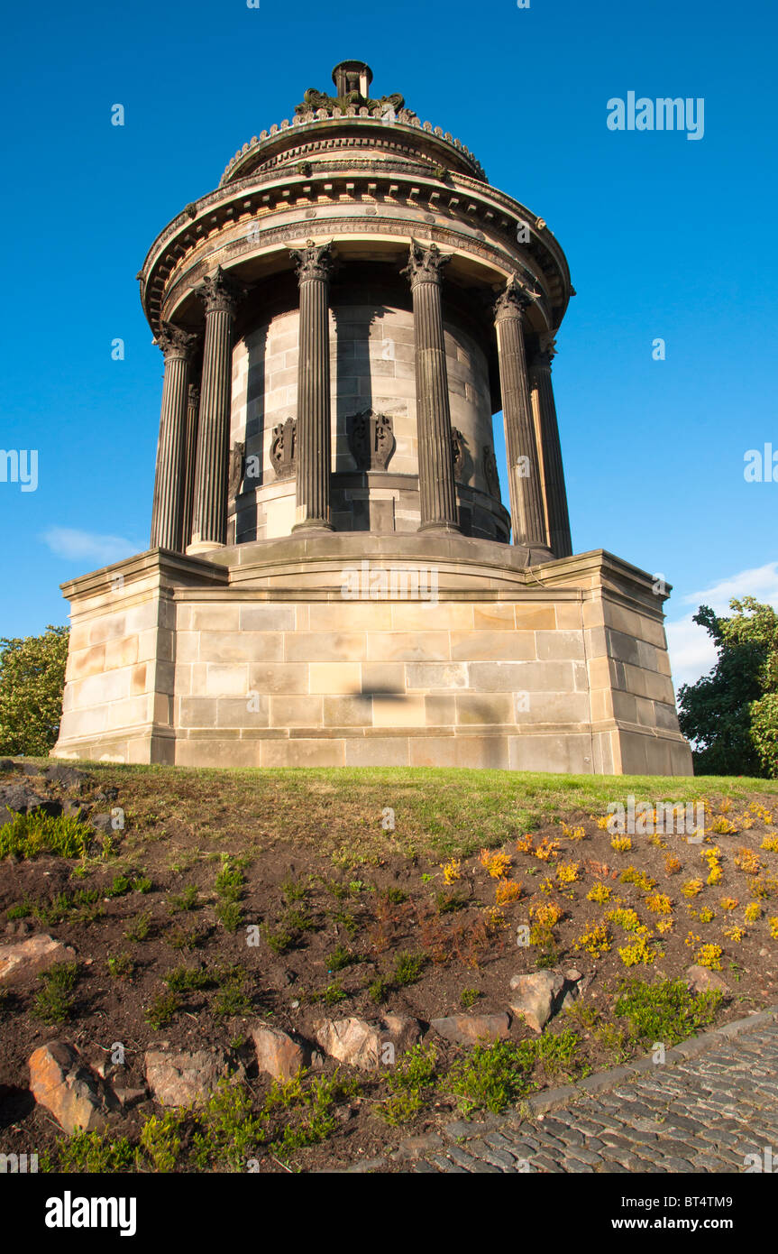 Monument to Robert Burns on Waterloo Place, Edinburgh, Scotland. Stock Photo