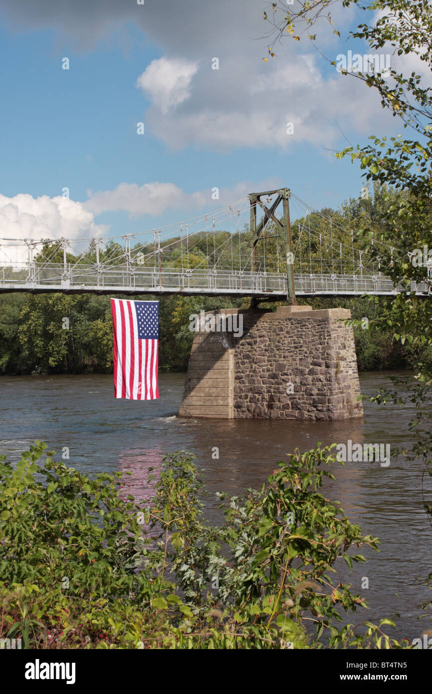 Raven Rock Bridge Lumberville Bucks County Pennsylvania USA Stock Photo