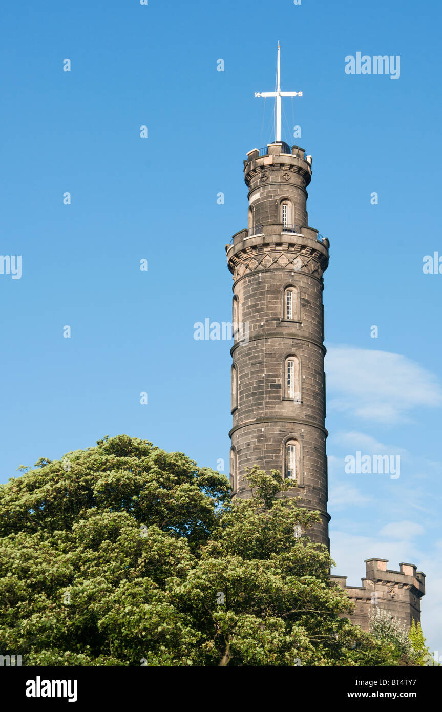 Nelson monument, Calton Hill Edinburgh Scotland UK Stock Photo