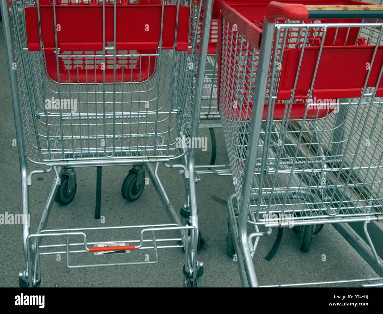 Used shopping carts Stock Photo Alamy