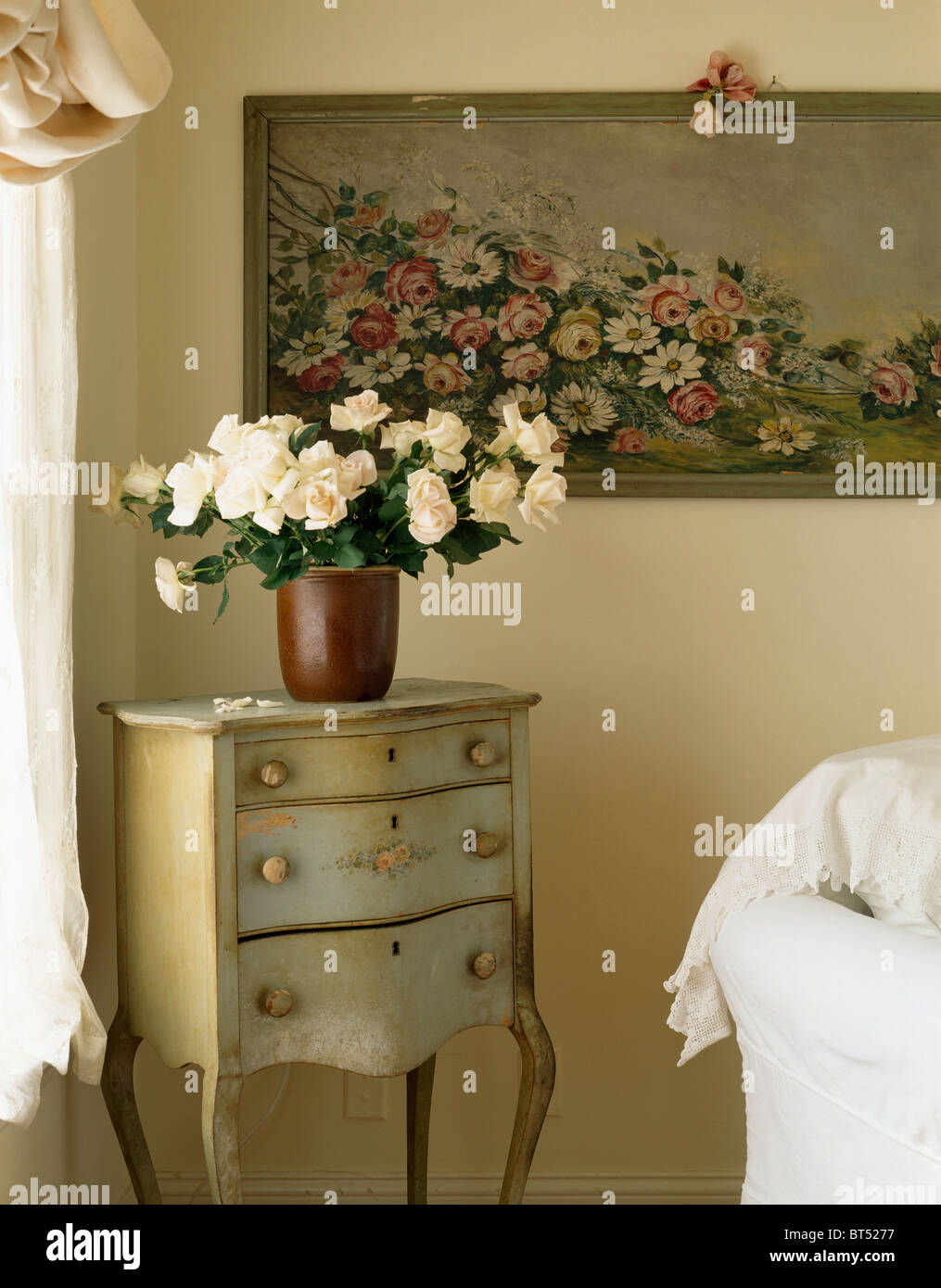 antique floral painted furniture