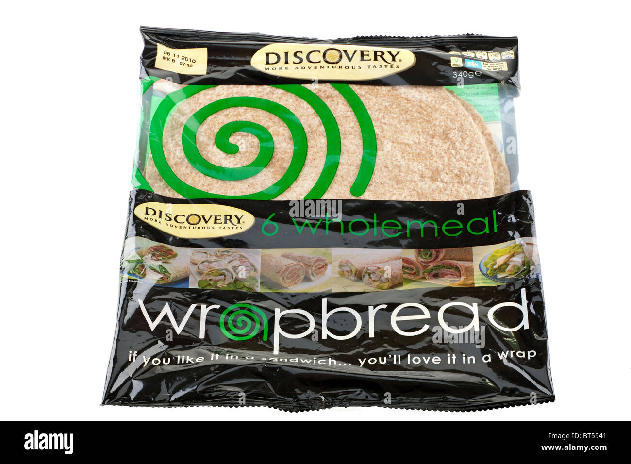 Packet of Discovery 6 wholemeal fajitas wrapbread for sandwiches Stock Photo Alamy