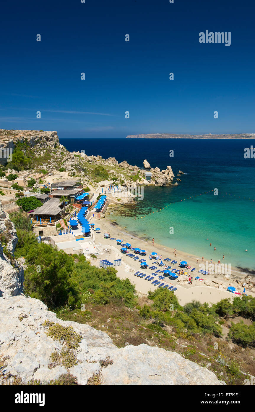 Cirkewwa Bay, Paradise Beach, Malta Stock Photo