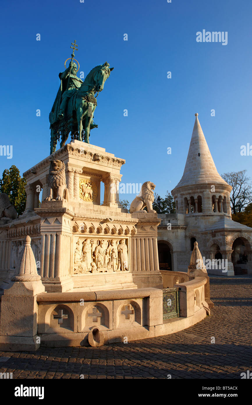 Statue of King Istvan ( Stephan ) Fisherman's Bastion Castle