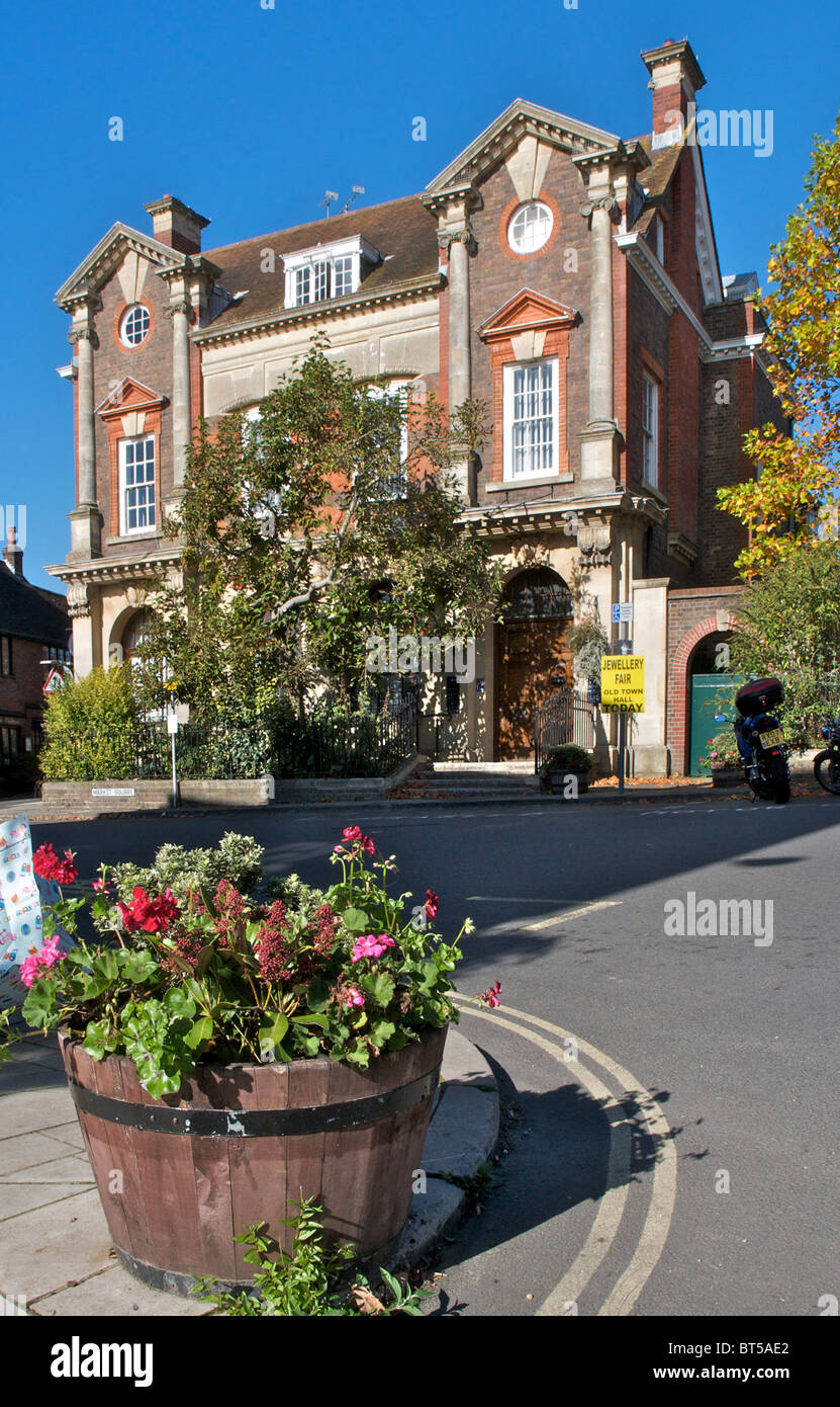 An image of the old market town of Petworth in West Sussex. UK. This is the old bank house in Market Square. Stock Photo