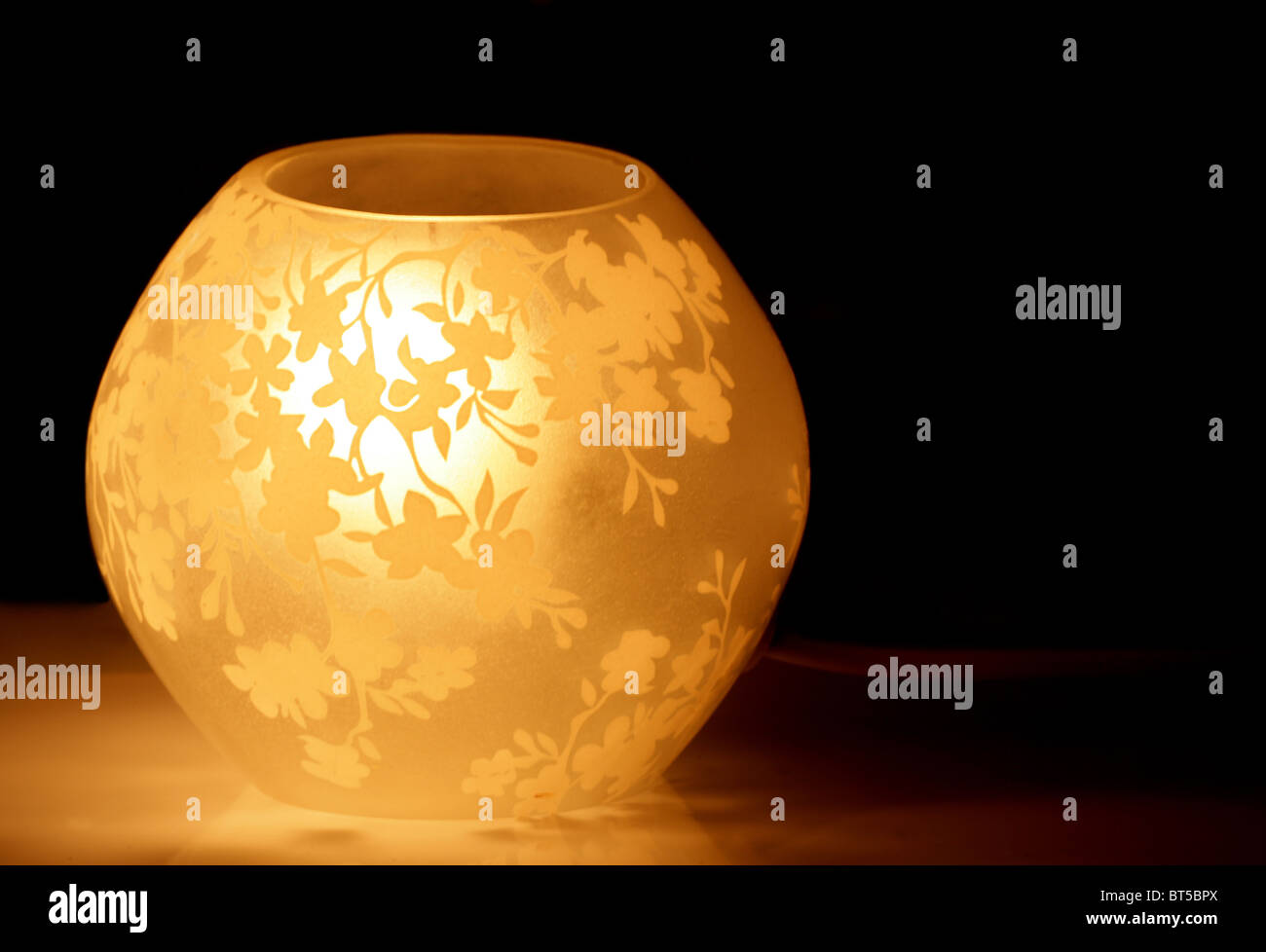 Side light lamp on black background Stock Photo - Alamy
