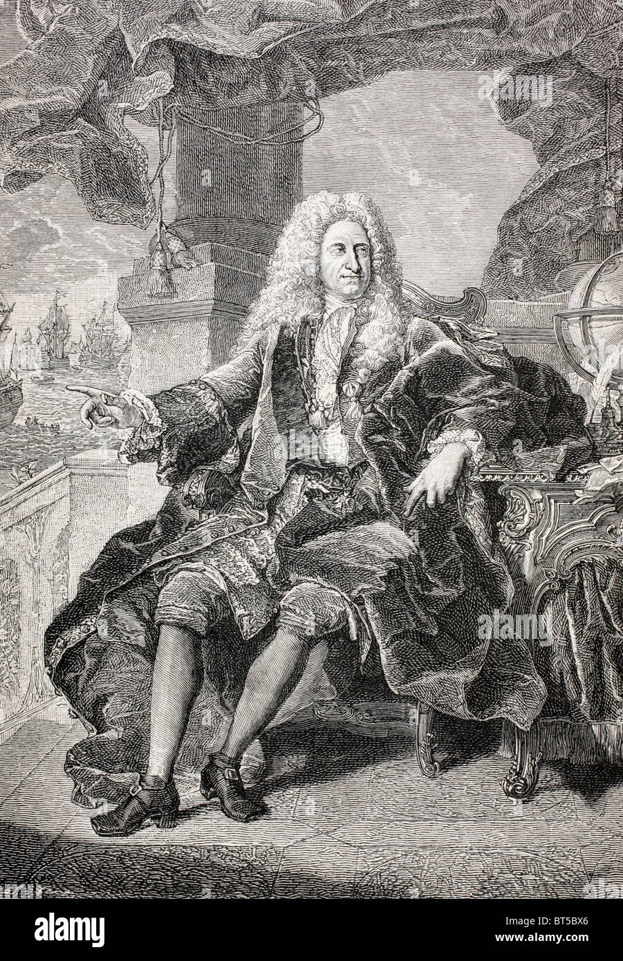 Samuel Bernard, 1651-1739, Count of Coubert. French financier. Stock Photo