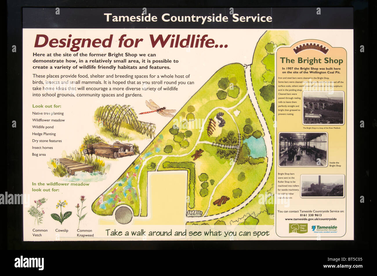 Information sign near the Park Bridge Heritage Centre, Ashton under