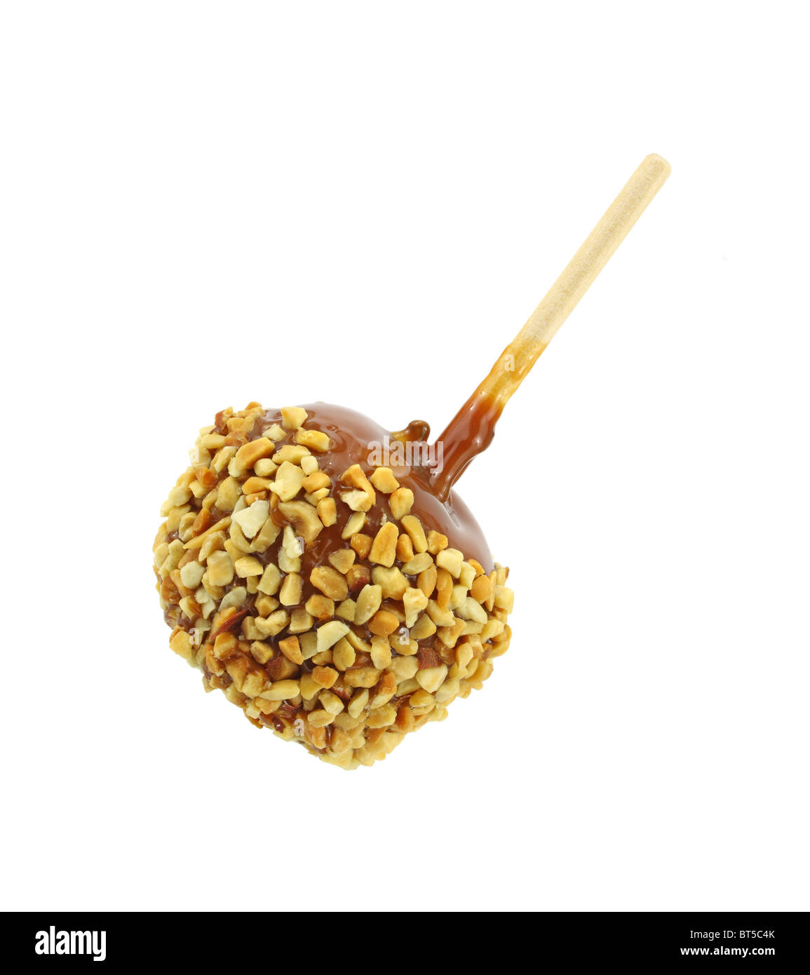 Caramel coated apple Stock Photo