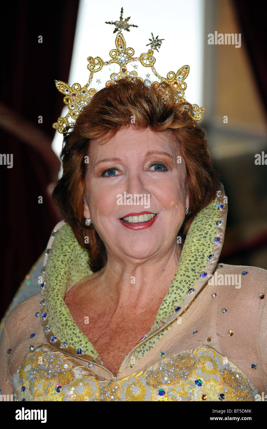 Cilla Black dressed as the fairy godmother from the pantomime Cinderella Stock Photo
