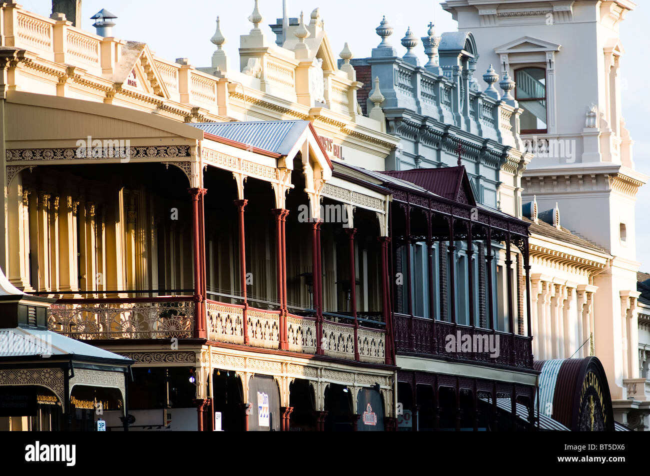 Historic buildings, Lydiard Street, Ballarat, Victoria, Australia Stock Photo