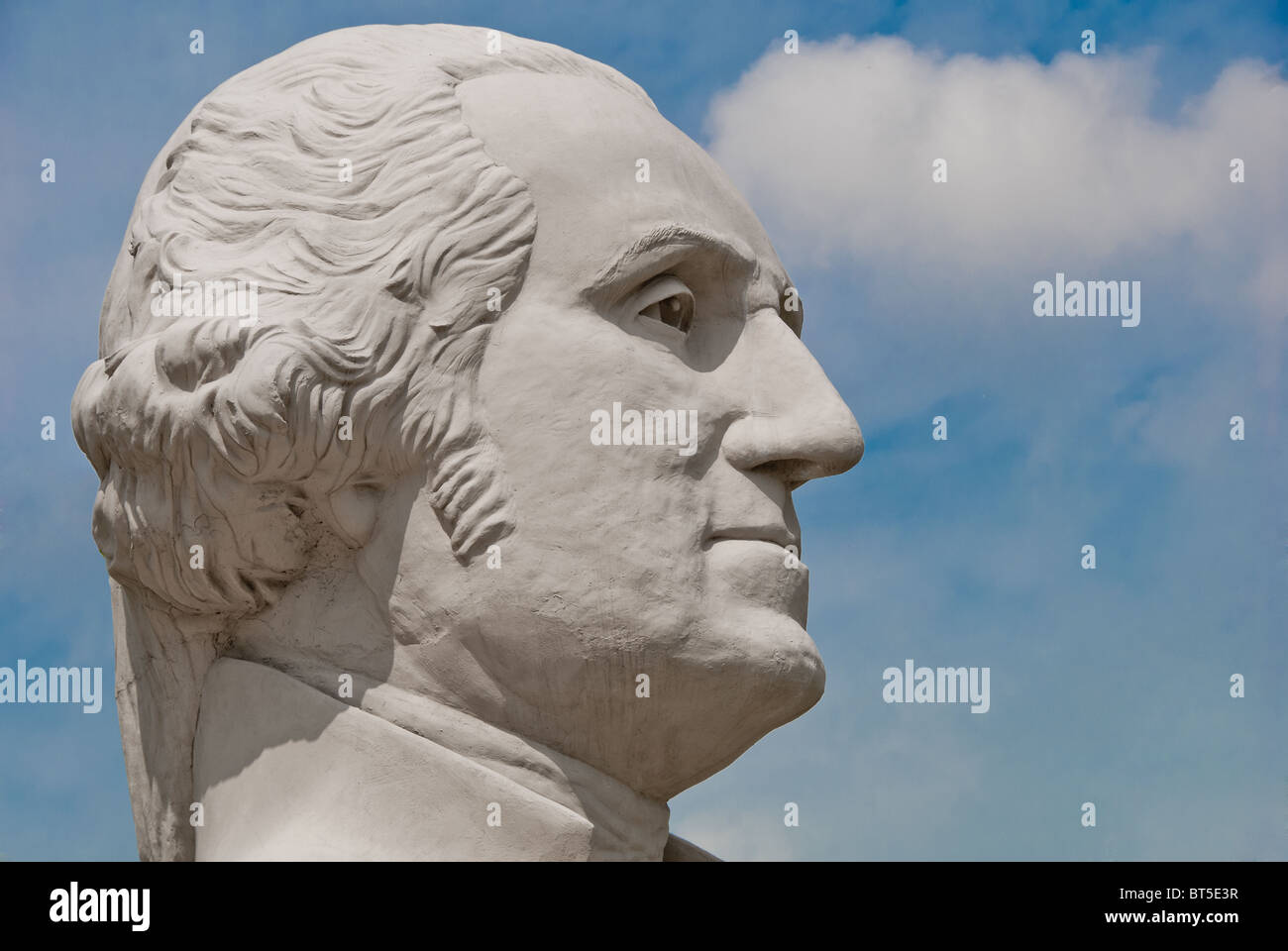 George Washington, 1st President of USA on 'Mount Rush Hour' by sculptor David Adickes, Houston, Texas, USA Stock Photo