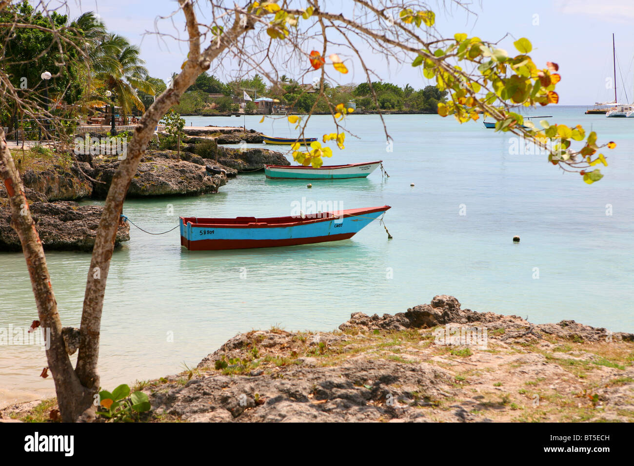 Fishing boats in dominican republic hires stock photography and images