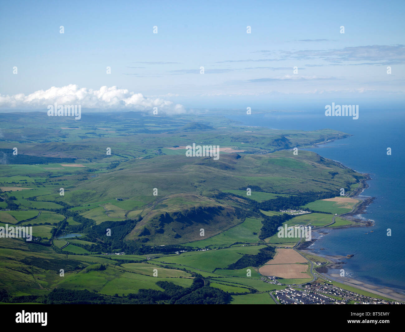 Scottish Coastline, Ayrshire, south of Girvan, looking out to the Irish Sea, UK Stock Photo