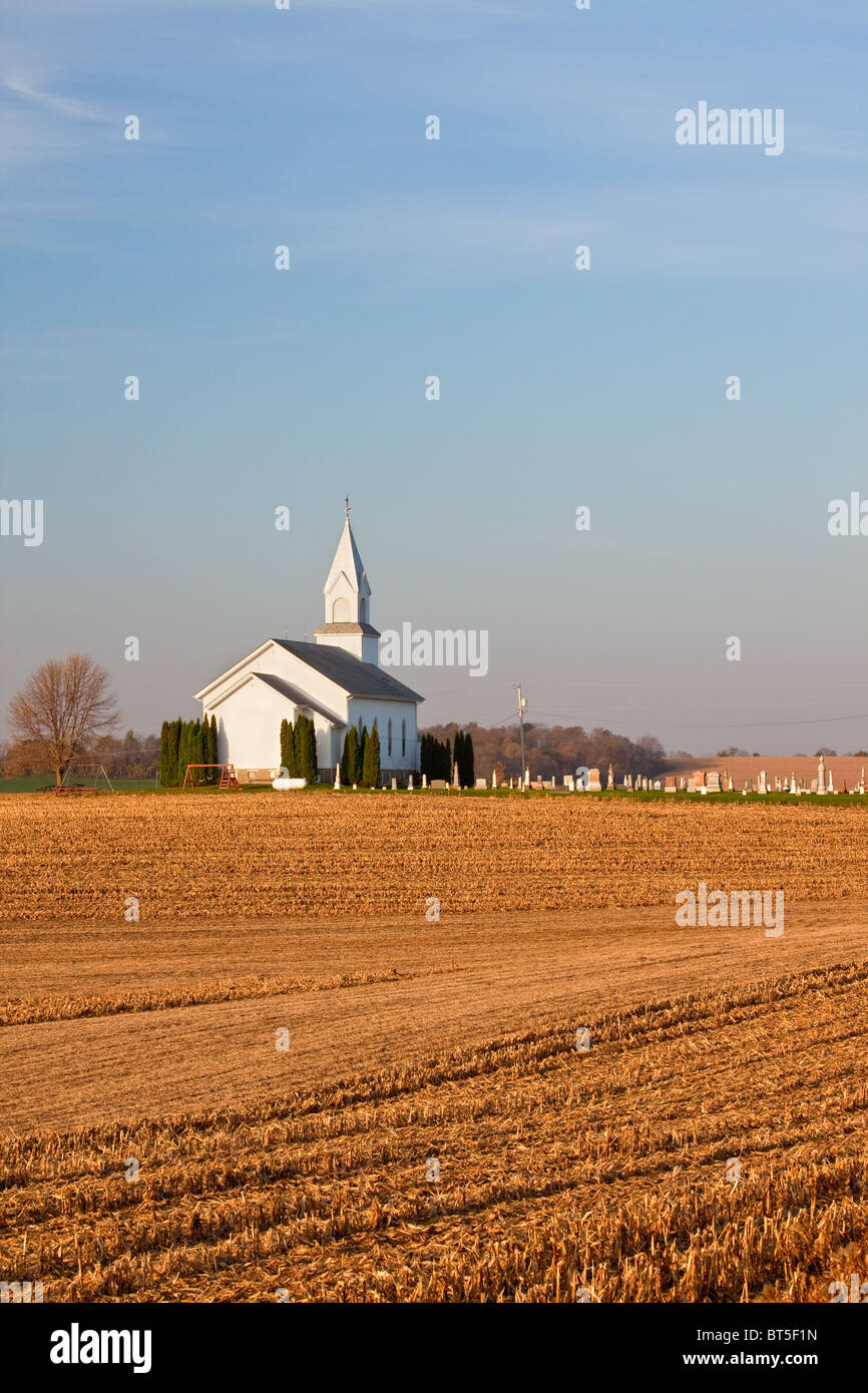 Marion Lutheran Church, Gunder; River Bluffs Scenic Byway, County Road B60, Clayton County, Iowa Stock Photo