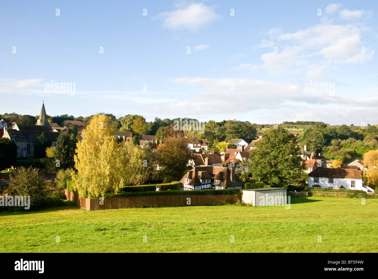View of a Kent village Stock Photo Alamy