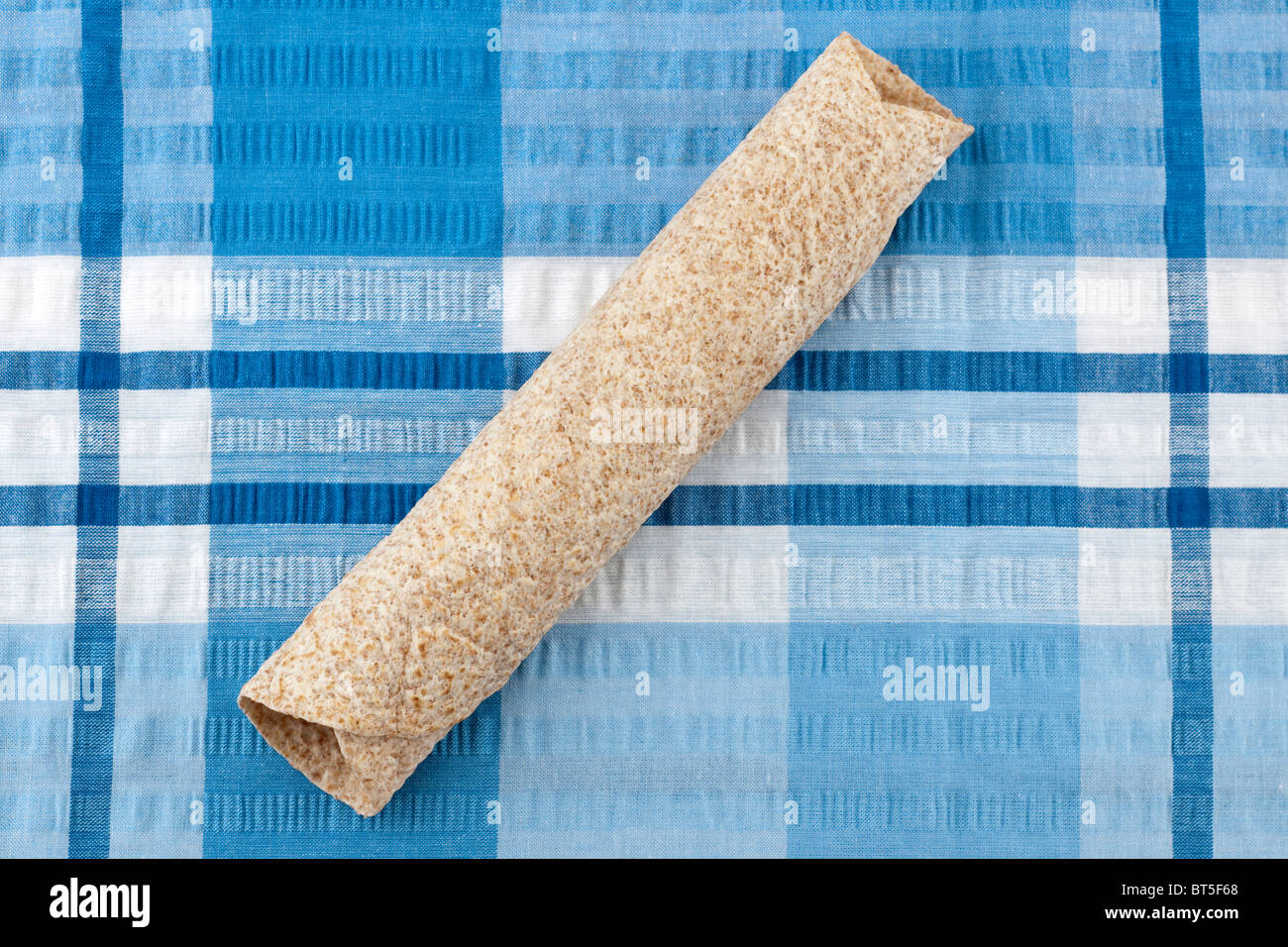 Rolled up wholemeal fajitas wrapbread for sandwiches Stock Photo