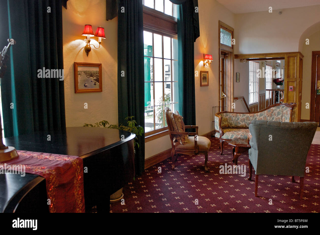 Inside the lobby of the historic Boulder Dam Hotel, which was built in the  1930's, during the construction of the Hoover Dam Stock Photo - Alamy