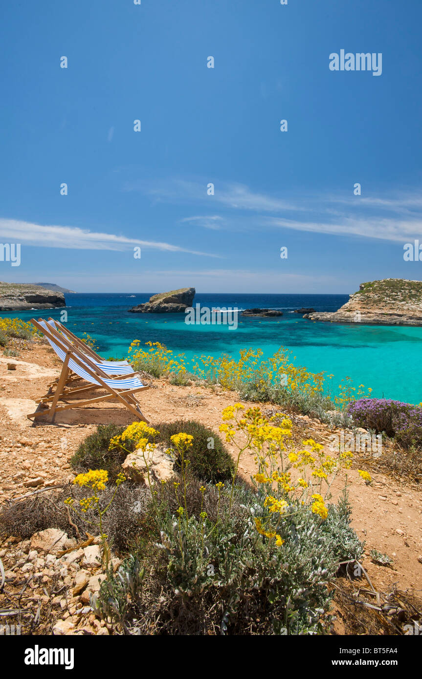 Blue Lagoon, Comino Island, Malta Stock Photo