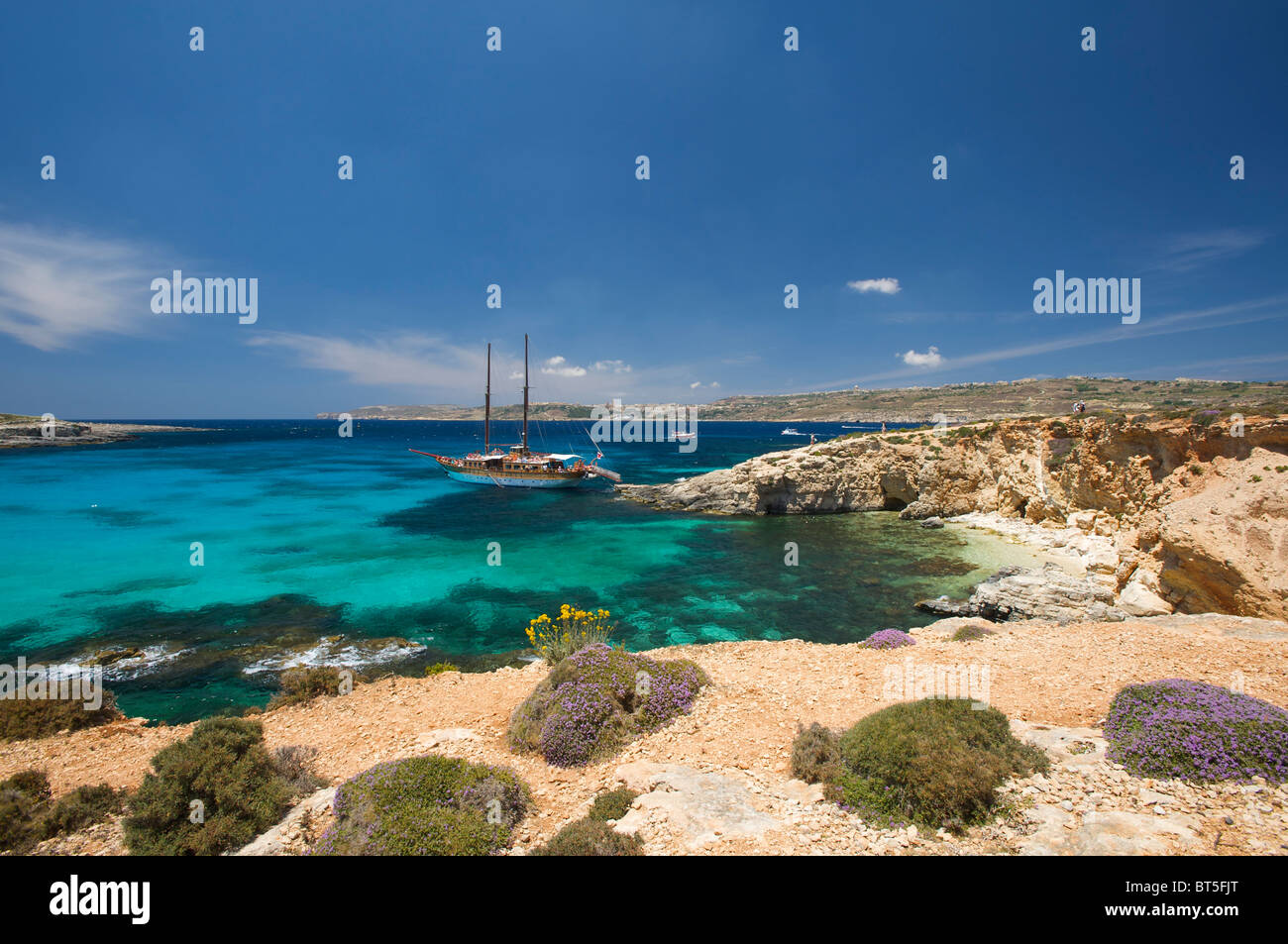 Blue Lagoon, Comino Island, Malta Stock Photo