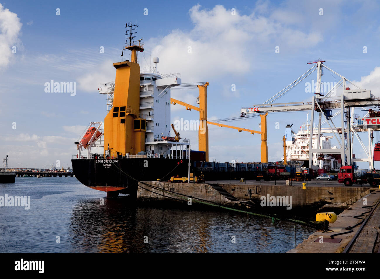German cargo ship in dock in a Spanish Port Stock Photo Alamy German cargo ship in dock in a Spanish Port Stock Photo Alamy