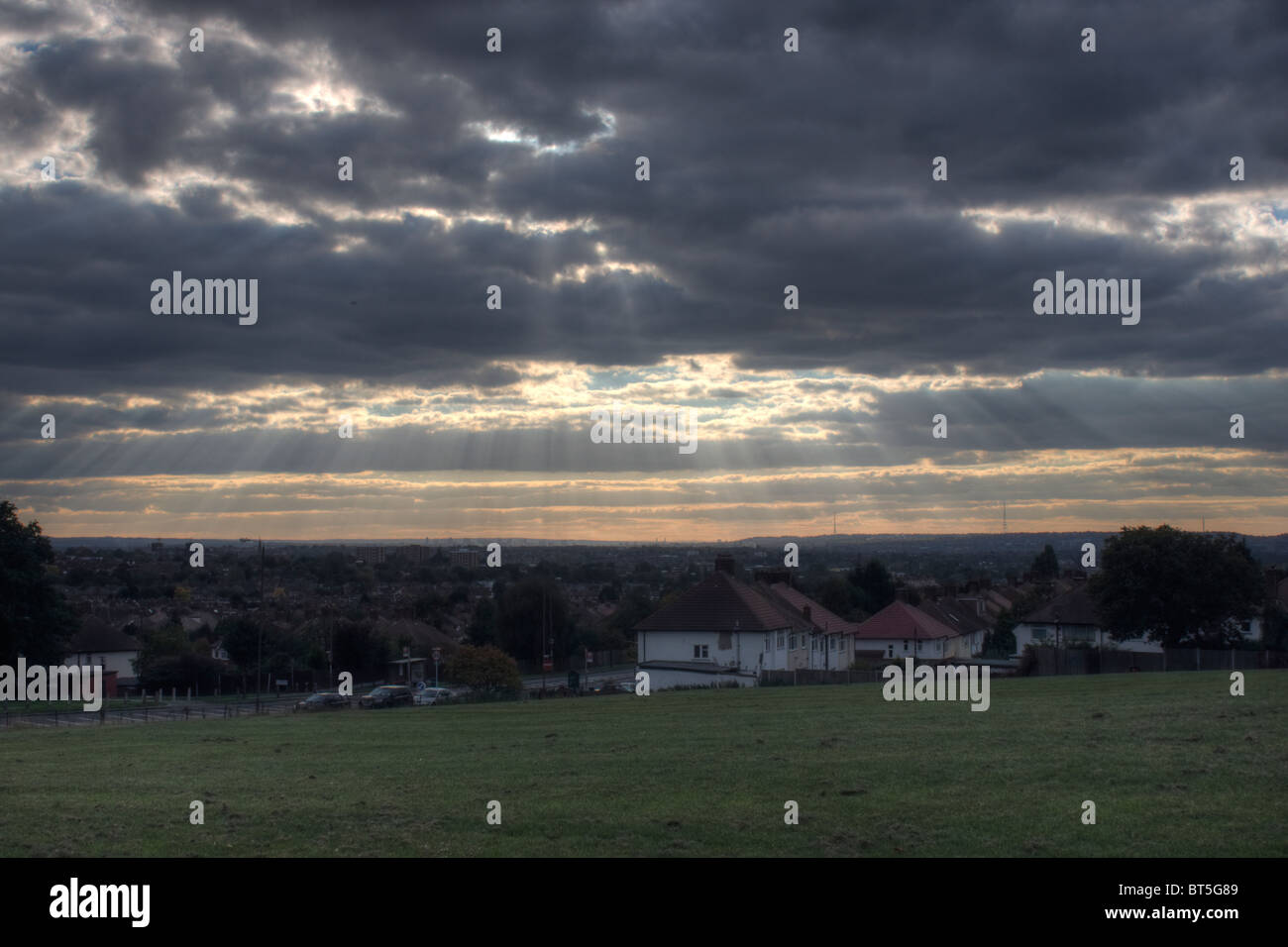 South east London from Shooters hill Stock Photo
