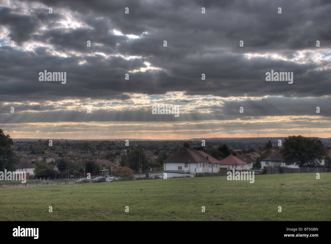 South east London from Shooters hill Stock Photo